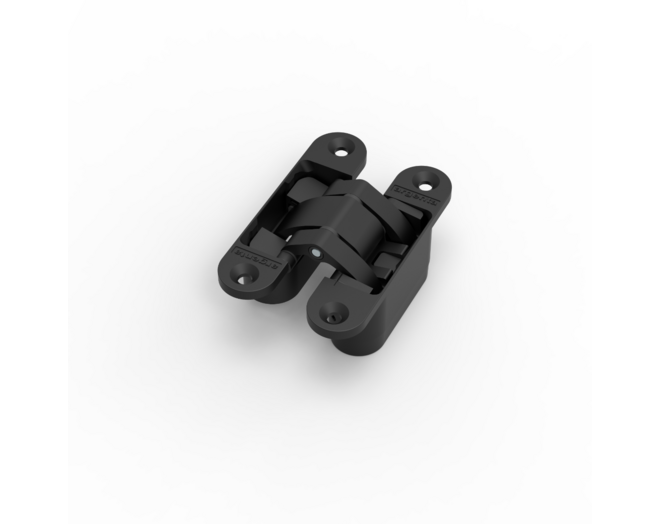 Scharnier invisible Small mat zwart  RAL9005 95x23mm, VE= 6