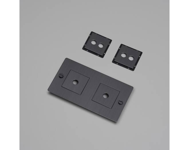 2G Wall Plate/Horizontal/Smoked Bronze