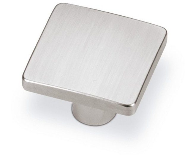 Knop WAVE geborsteld nikkel 32x32mm