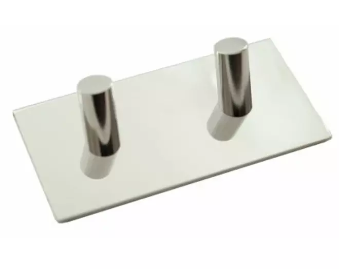 Kapstok met plaat 100x50, 2 haaks