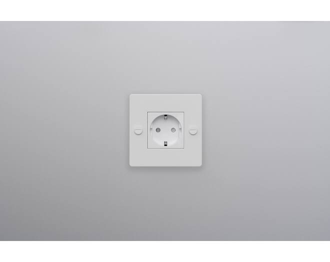 EU 1G Socket/Schuko Type F/w/out B+P Logo/White