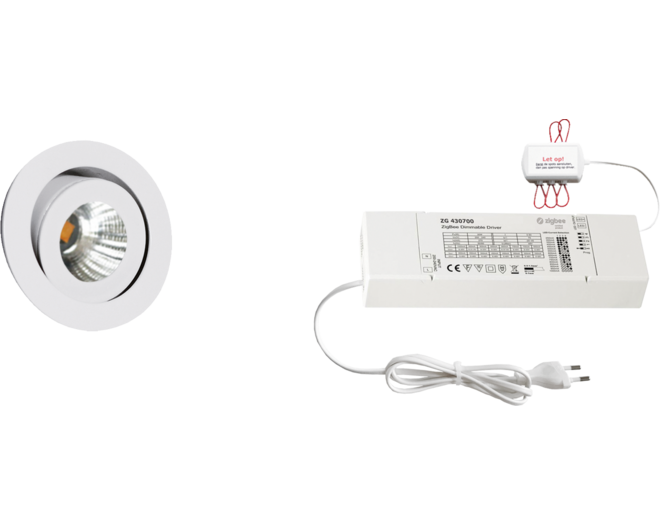 5x Ancona wit DTW 3000K-2200K+5x verl+ZigBee