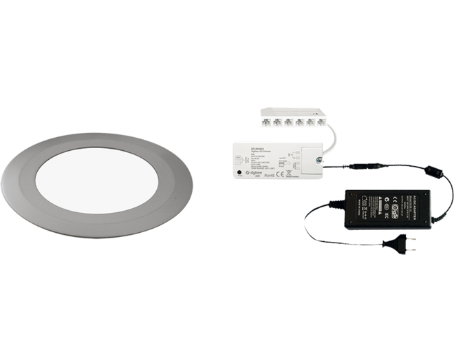 5x Date RVS Look 12V + ZigBee ontvanger + Driver 24W