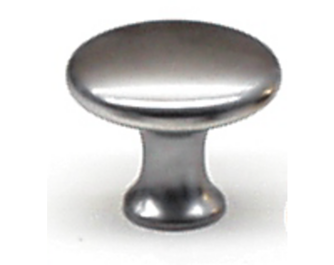 Knop diameter 28mm RVS look, hoogte 25mm