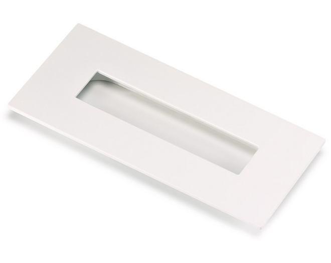 Komgreep mat wit 155x73mm, inlaat 40x123x11mm