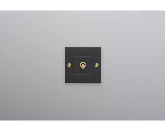 EU 1G Toggle Switch/w/out B+P Logo/Black
