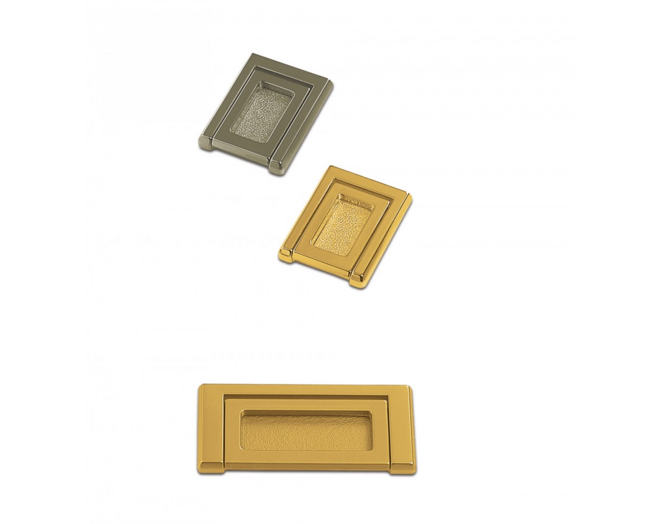 Komgreep nikkel gesatineerd 82x38mm