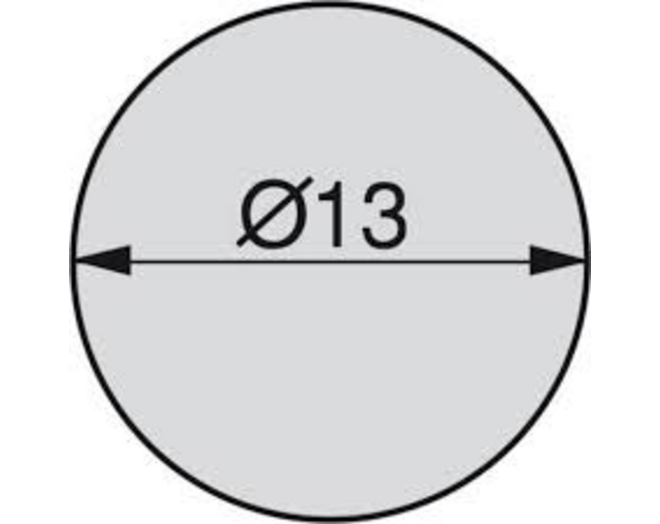 Afdekkap 13mm zwart zelfklevend, 20st per vel
