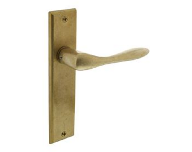 Deurkruk Banaan met schild 181x41x7mm blind