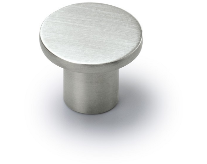 Knop DISC geborsteld nikkel 33mm