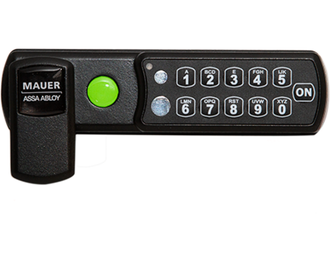 Mauer ELLcam pincodeslot horizontaal rechts, zwart
