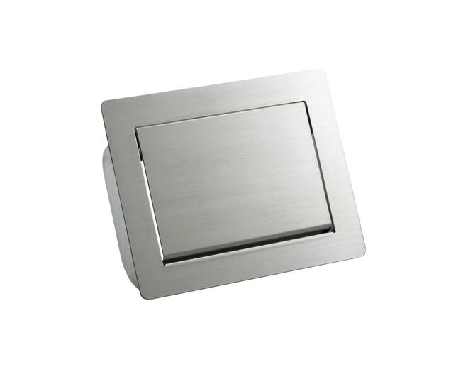 Afvaldoorlaat 308x234mm RVS schuin te gebruiken 85-45 graden