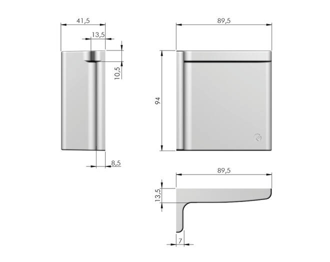 Afdekkap voor LIBRA H11, wit, rechts