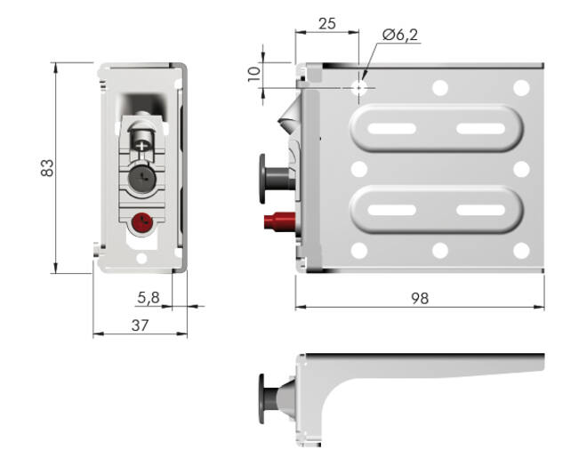 Kastophanger LIBRA H11 links, verzinkt