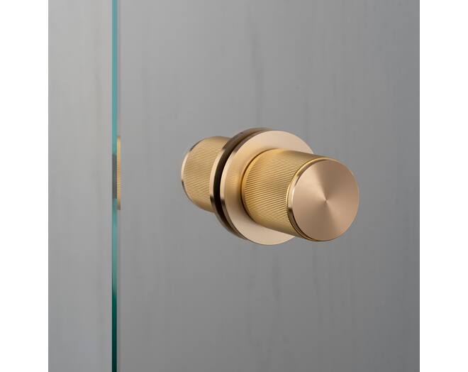 Fixed Door Knob/Double-Sided/Linear/Brass