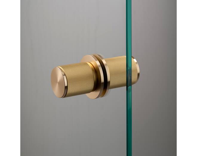 Fixed Door Knob/Double-Sided/Linear/Brass