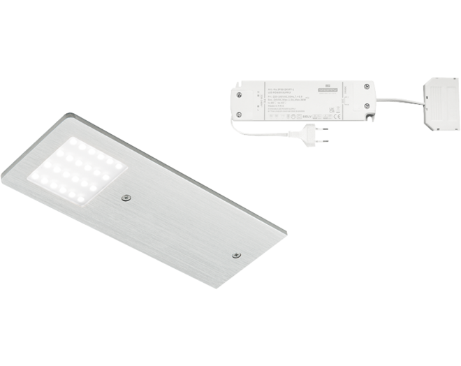 1x Polar Alum. 24V+ RL-dimbare driver 30W