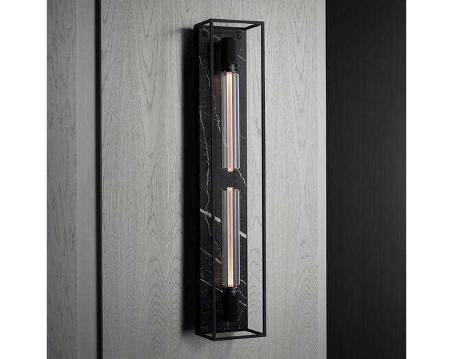 Caged Wall Light/ X-Large/Black Marble