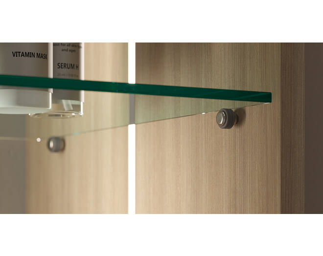 Glasplankdrager met rubberen ringen