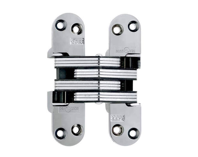 SOSS scharnier RVS 117.5x258.6mm, houtdikte 41.3mm minimaal