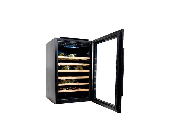 Vinata Wijnklimaatkast Premium, RVS glazen deur, 48 Flessen