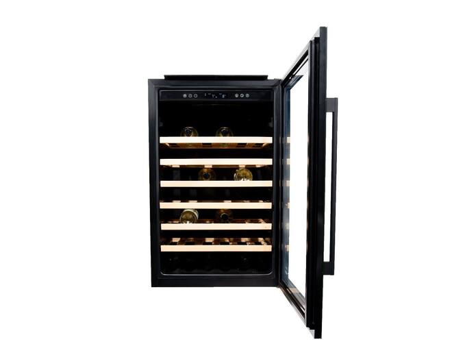 Vinata Wijnklimaatkast Premium, RVS glazen deur, 48 Flessen