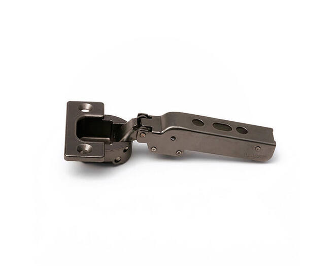 Scharnier met veer voorslaand zwart heavy duty