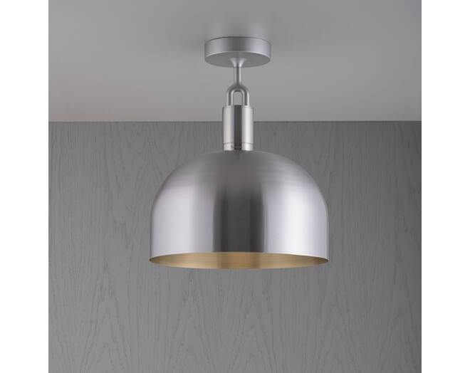Forked Ceiling/Steel/Large Steel Shade