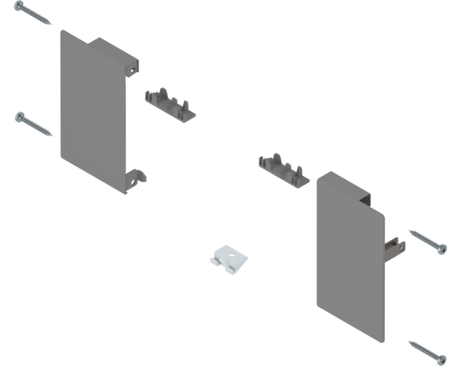 Fronthouder R+L Merivobox binnenlade hoogte M indiumgrijs