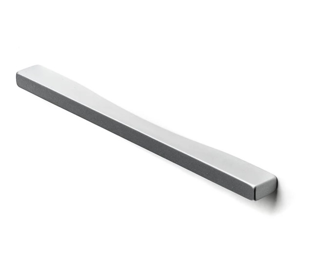 Greep 200x18x10mm mat metallic aluminium, hartmaten 192/