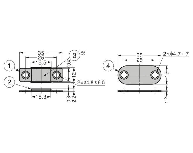 Magneetsnapper RVS ULTRA DUN 2.2mm, trekkracht 7kg