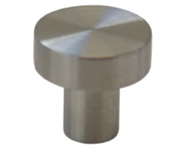 Knop diameter 14mm RVS geborsteld, hoogte 30mm
