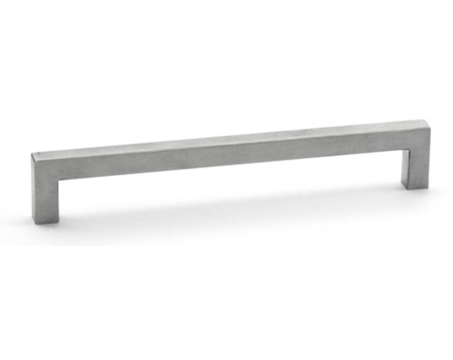 Greep 10x10mm hoh 160mm RVS geborsteld, totale lengte 172mm