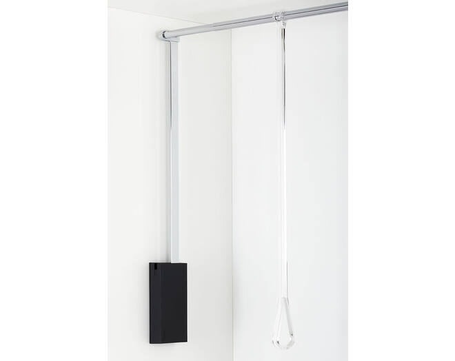 Garderobelift met dubbele soft close 560-950mm zwart/chroom