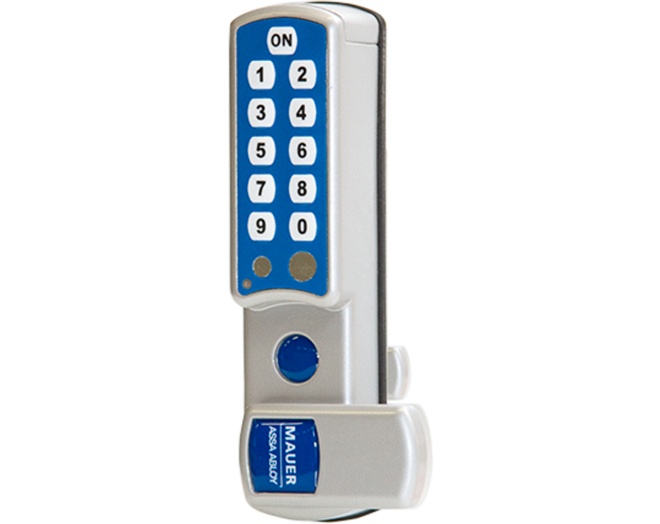 Mauer ELLcam pincodeslot, verticaal, zilver, 1 gebruiker