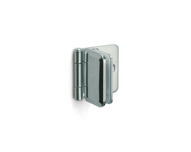 Glasdeurscharnier RVS verchroomd inliggend voor glas 5-8mm