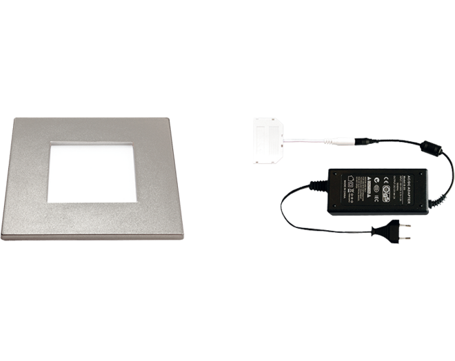 2x Quadrum Titanium Look 12V + Driver 12W