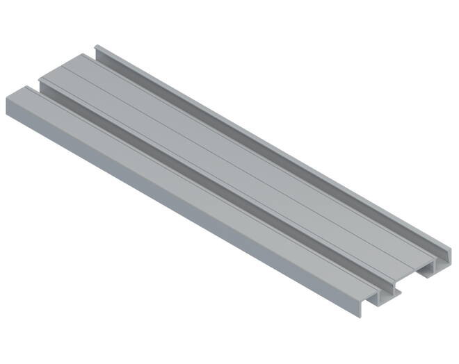 Submarine 9 W InSide dubbel onder-looprail, lengte 2500mm