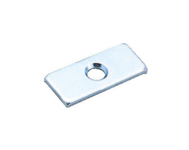 Contraplaat 28x12x1.4mm staal verzinkt voor magneetsnapper