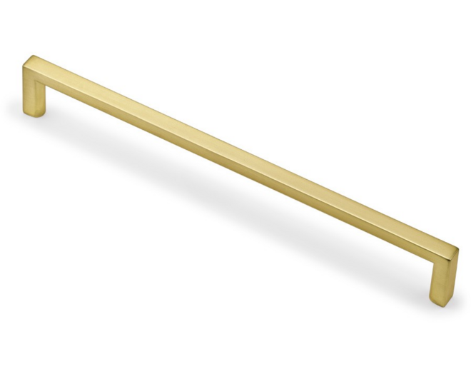 Greep BASIC geborsteld goud 200x8x28mm, hartmaat 192mm