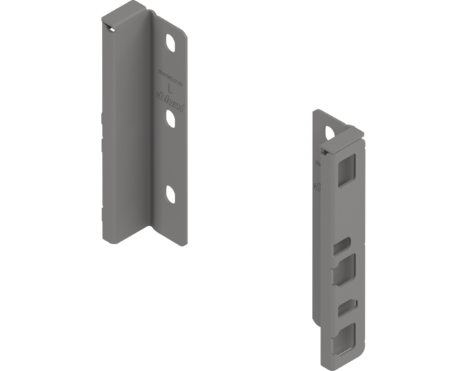 Rugwandhouder Merivobox K- hoogte, L+R, indium grijs