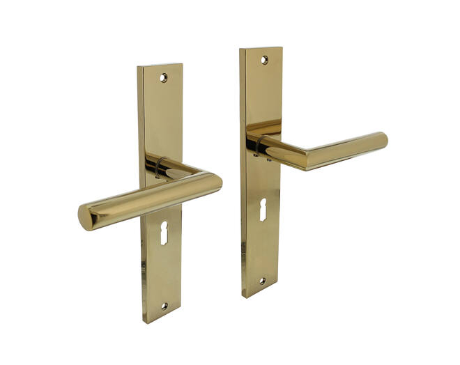 Deurkruk Bastian op schild 245x45 mm sleutelgat 56mm