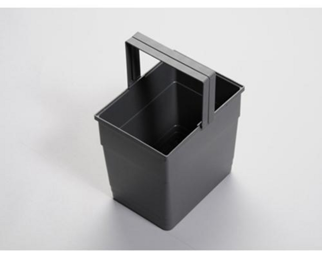 Afvalemmer donkergrijs inhoud 14 liter