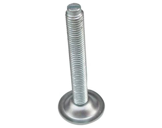 Stelschroef M8x30mm verzinkt hoogte 30mm, met zaagsnede