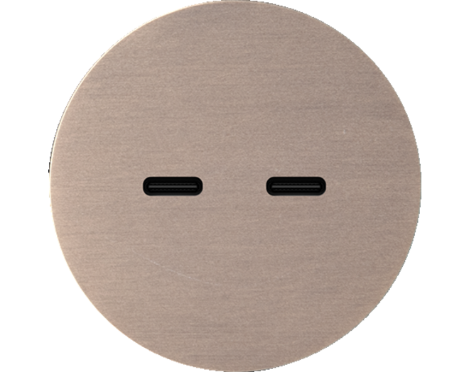 Rond 2.0 Multifit - USB-C 2X (30W) - s. trim - light bronze