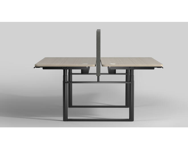Round duo zwart inclusief verstelbaar frame 1200-1800mm