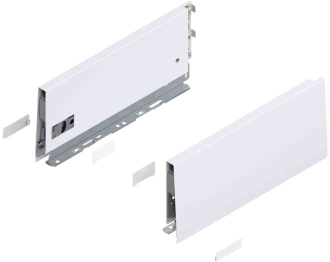 Merivobox zijkant K-hoogte, R+L, 300mm kleur: zijdewit
