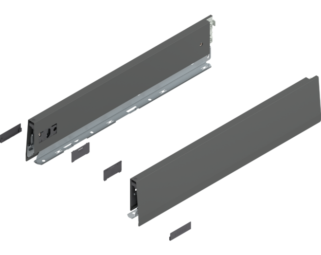Merivobox zijkant M-hoogte, R+L, 450mm kleur: orion grijs