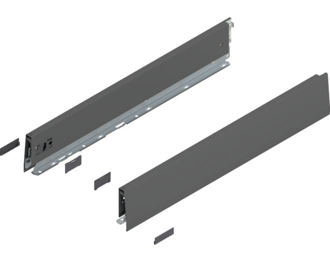 Merivobox zijkant M-hoogte, R+L, 550mm kleur: orion grijs