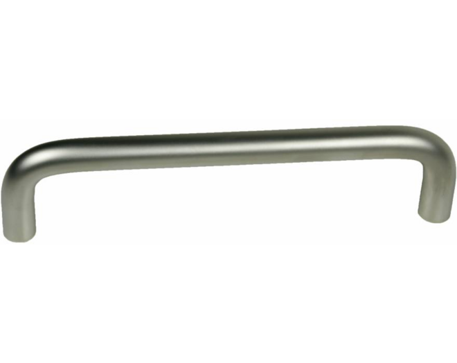 Greep 10x64mm recht mat nikkel, totale lengte 74mm